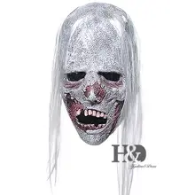 New 2016 Bloody Women’s Costume Vampire Mask With Long White Hair Halloween Party 18.9*6.3 inch