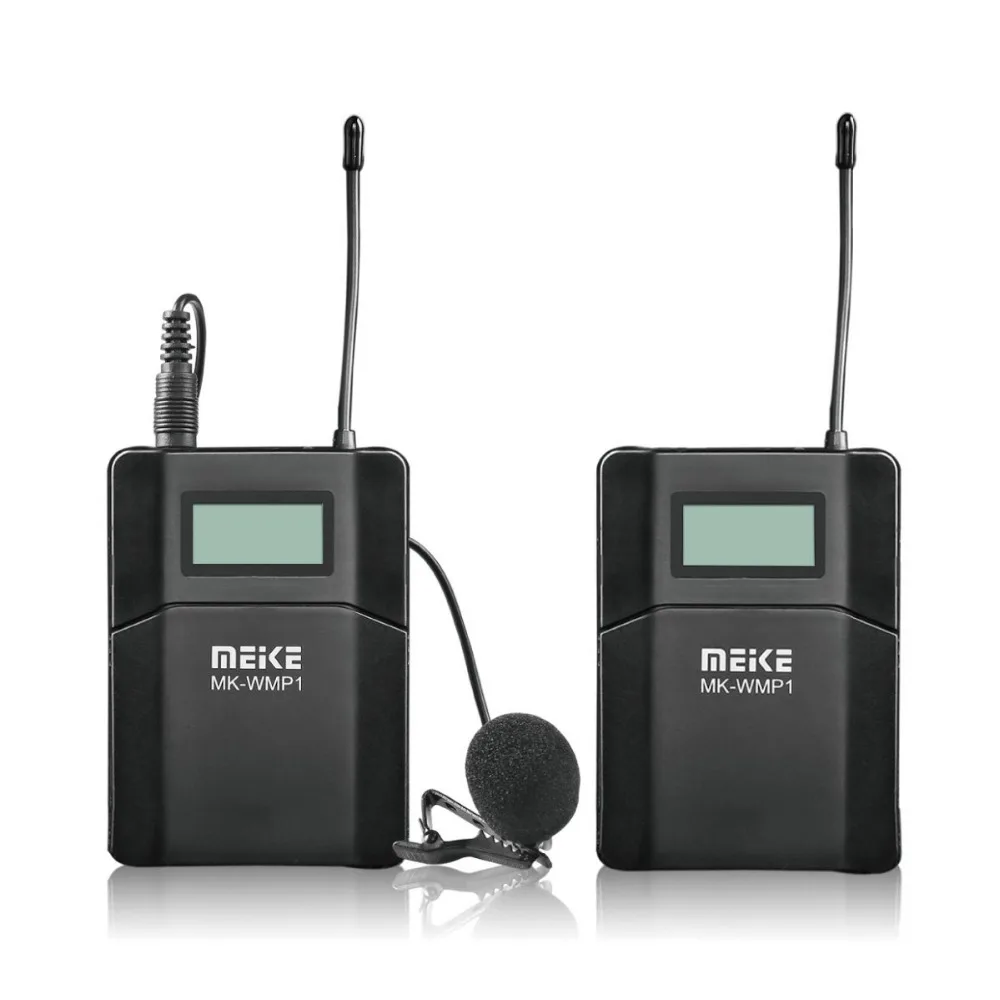 

MEKE MK-WMP1 Low Noise Wireless Microphone Audio Recorder With 70M LCD Set 6 Channel 16 volume level Easily and Quickly Mounted