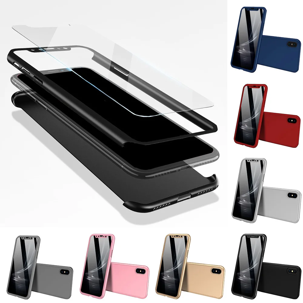 KISSCASE 360 Degree Full Protection hard PC Phone Case for Samsung S10 S9 S8 plus S7 Note 9 8 A7 2018 Shockproof Cover |
