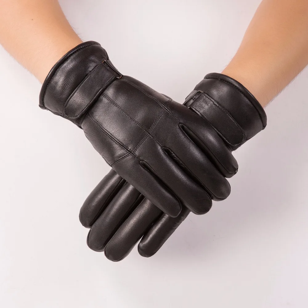 MPPM Лидер продаж мужские перчатки из овчины перчатки из натуральной кожи для мужчин зимние уличные теплые меховые утепленные теплые лоскутные перчатки