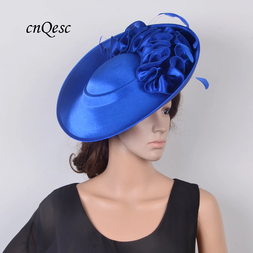 electric blue fascinator hat