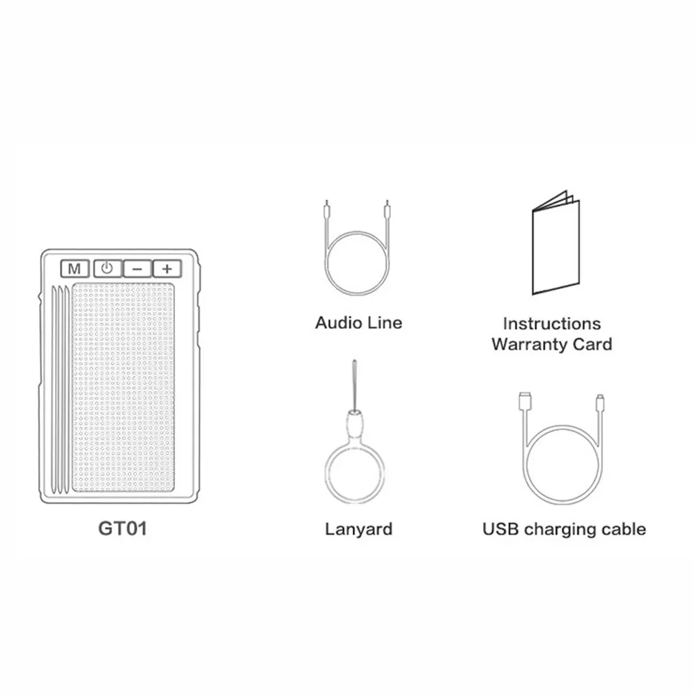 Портативный мини Водонепроницаемый Bluetooth Динамик GT01 Bluetooth аудио радиоприемник-фонарь музыкальный плеер уличный спортивный Переносной