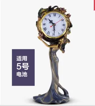 

Antique European - style beauty clock living room table clock bedside watch retro ornaments