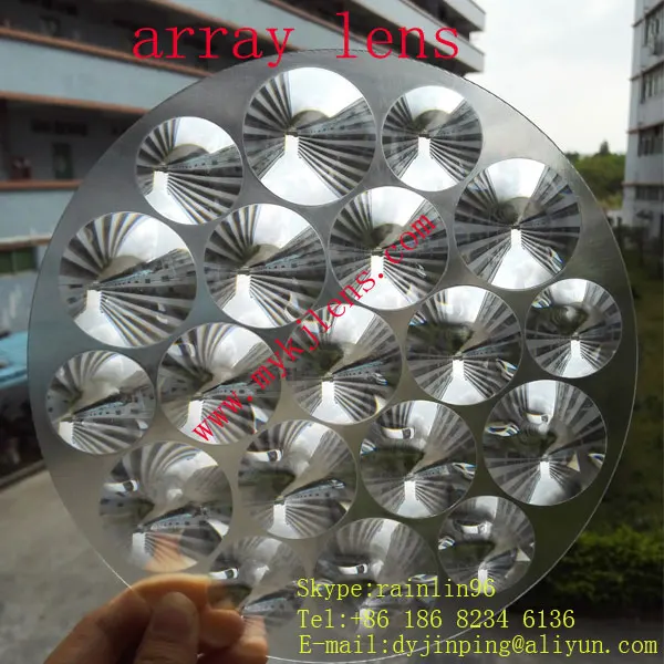 

19 big and small together Array type and Compound eye honey comb fresnel lens for slar energy ,stage light ,shoot light