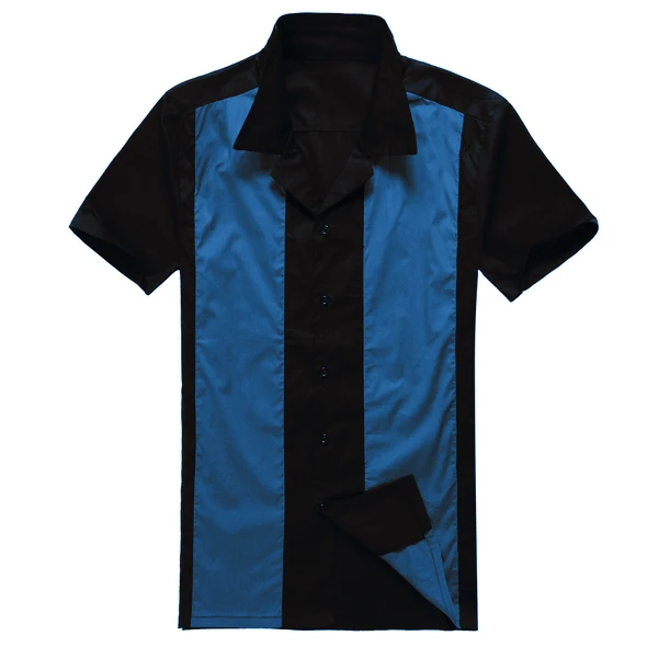 オンラインショッピング店英国デザインメンズカジュアルシャツ黒青ロカビリーフィフティーズ服パーティークラブ Men Casual Shirt Mens Designer Casual Shirtscasual Shirt Aliexpress