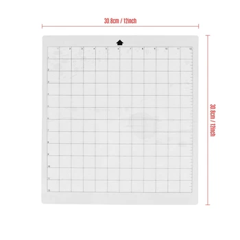 

3Pcs Replacement Cutting Mat Transparent Adhesive Mat With Measuring Grid 8 By 12-Inch For Silhouette Cameo Plotter Machine