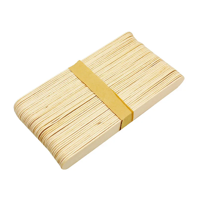 50x Disposable Waxing Wooden Tongue Depressor Body Hair Removal Stick Tongue Depressor 2