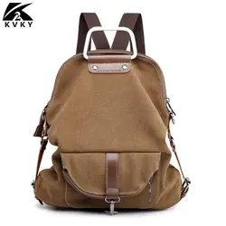 KVKY бренд большой емкости Женские холщовые сумки на плечо винтажные сумки через плечо женские сумки