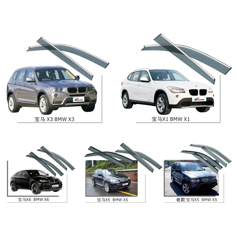 Для BMW X1 X3 X5 X6 2008- окна, маркизы приюты дождь Солнце дефлектор гвардии Vent протектор охватывает 4 шт. автомобильные аксессуары