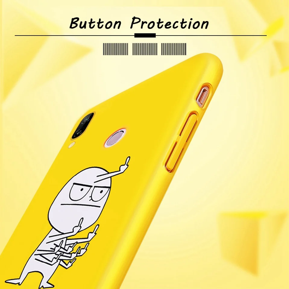 Cute Case For Huawei P20 Lite P10 9 Lite Hard PC Patterned Back Cover Case For Huawei Honor 9 P9 P20 P10 Lite Coque Yellow Cases (6)