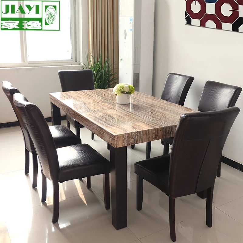 Hogar Yat comedor combinación de mármol de imitación europea mesa de ... Hogar Yat comedor combinación de mármol de imitación europea mesa de ...