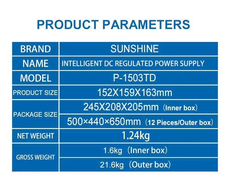 15 V 3A P 1503TD Inteligente DC