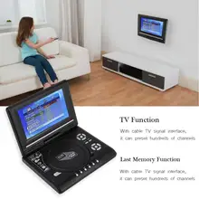 7,8 дюймов 270 градусов вращение 16:9 Портативный dvd-плеер поворотный экран перезаряжаемый ТВ автомобильное зарядное устройство геймпад 100-240 В