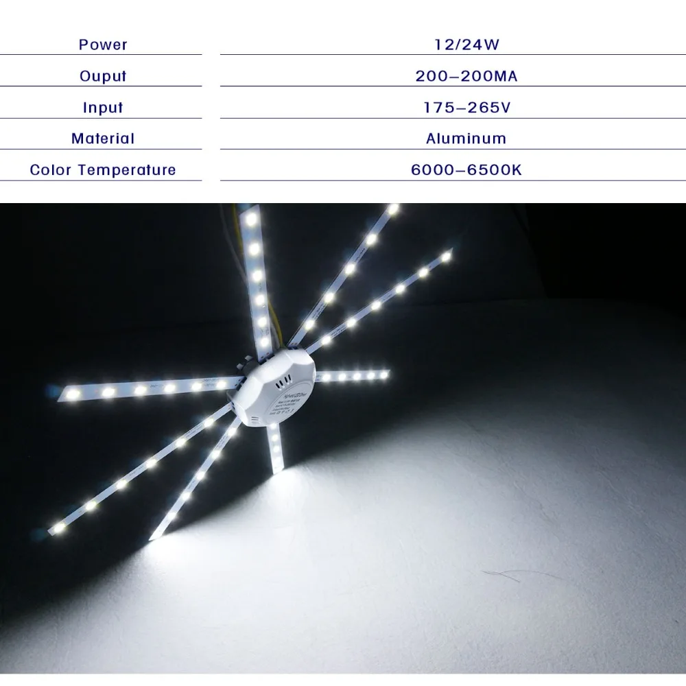 12 Вт 24 Вт потолочные лампы светодиодный модуль AC220V SMD 5730 2835 Светодиодный доска освещение в виде осьминога трубка замена потолочная панель светильник ing источник
