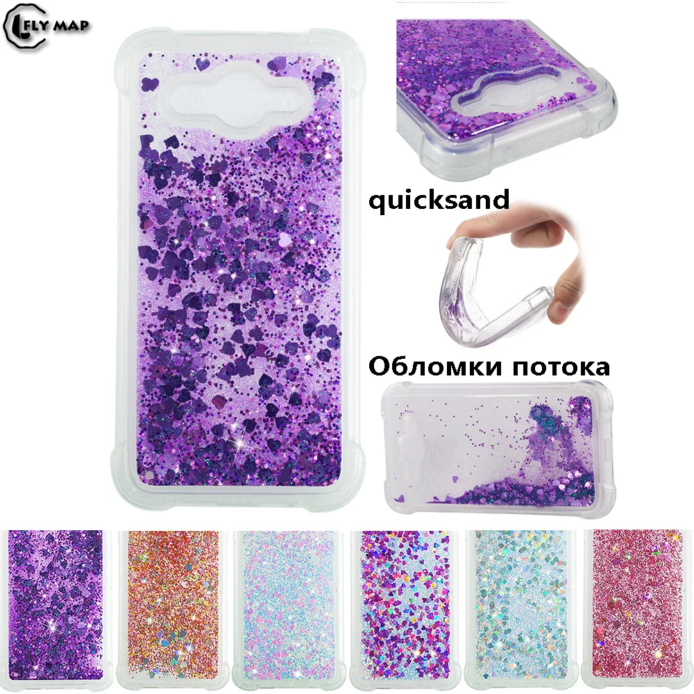 

Glitter Stars Phone Case for Huawei Y3 2017 CRO-U00 Liquid Quicksand Soft TPU Silicon Back Cover Y32017 CRO-L22 CRO U00 L22 3 y