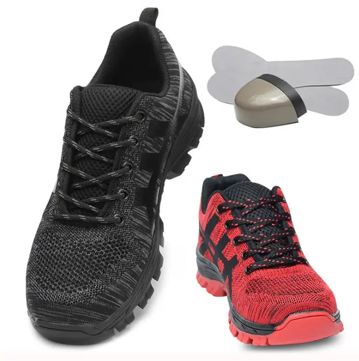 Protéger De Sécurité Xek Mode Chaussures Hommes Anti Bas Noir Couvre D'été Bottes Travail ardoisé En Respirant Wyq18 crevaison Acier rouge Orteil Outillage 7y6bfvYg