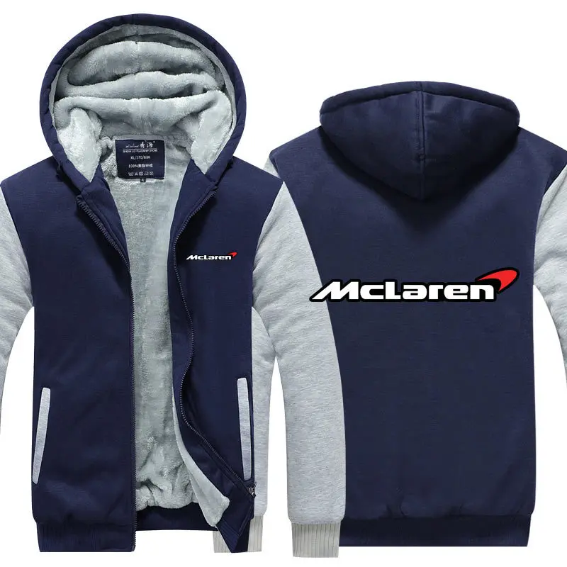 New Autumn Winter men Sweatshirt Thicken Mclaren coat zipper Sweatshirt Casual Tracksuit fashion new style