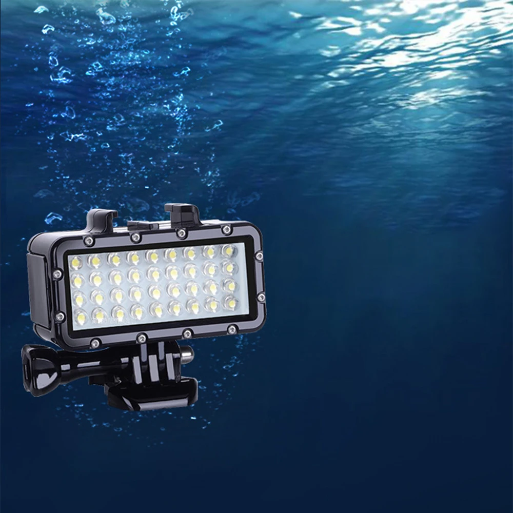 Newest 36 LED Bulbs Flash Light Diving Lamp Waterproof Fill Light For GoPro Xiaomi Yi lite 4k sj9000 Action Camera Accessories (24)
