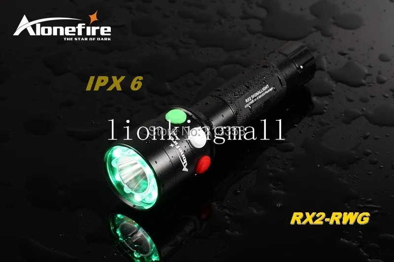 AloneFire RX2-RWG CREE XP-E Q5 светодиодный красный, белый зеленый светильник многофункциональная сигнальная лампа фонарик факел