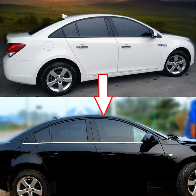 AX S'steel для Chevrolet Cruze Sedan 2010- хромированная оконная рама подоконник отделка молдинг крышка двери стекло подкладка 2011 2012 2013