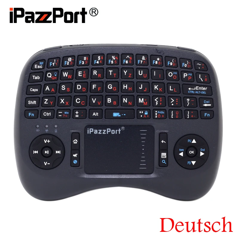 [Бесплатная доставка] iPazzPort(21TL) 2 4G мини беспроводная немецкая (Deutsch) клавиатура + Air