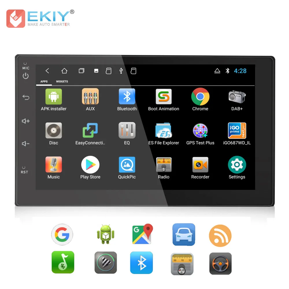 

EKIY 7'' Android 8.1 Car Multimedia Player No 2 Din Auto Radio Audio For Nissan For Toyota For Ford For All Cars GPS Navigation