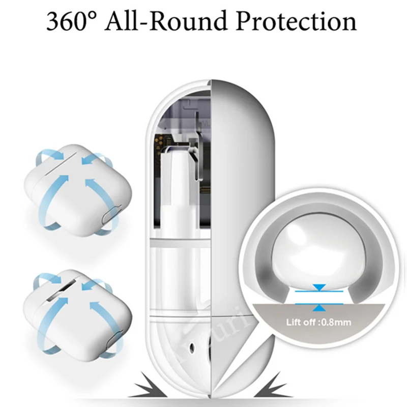 Colorful Earphone Case For Apple Airpods Soft Silicone Bluetooth Air Pods Cover Case Pouch AirPod Charging Box Accessories 1:1