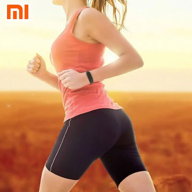 Оригинальный Xiaomi mi браслет 2 на выбор красочные ремешки трекер сна IP67