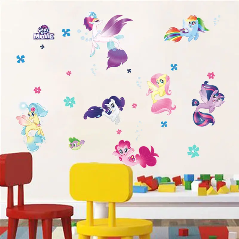 30*60 см Подлинная My Little Pony детская мультяшная наклейка s Детский Сад Дом наклейка на стену игрушки - Цвет: B