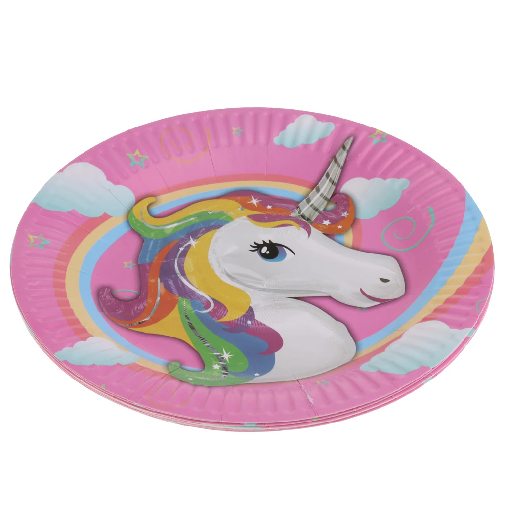 10pcs Cute Catoon Animal Paper Plate Disposable Tableware Supplies for Birthday Party Accessories