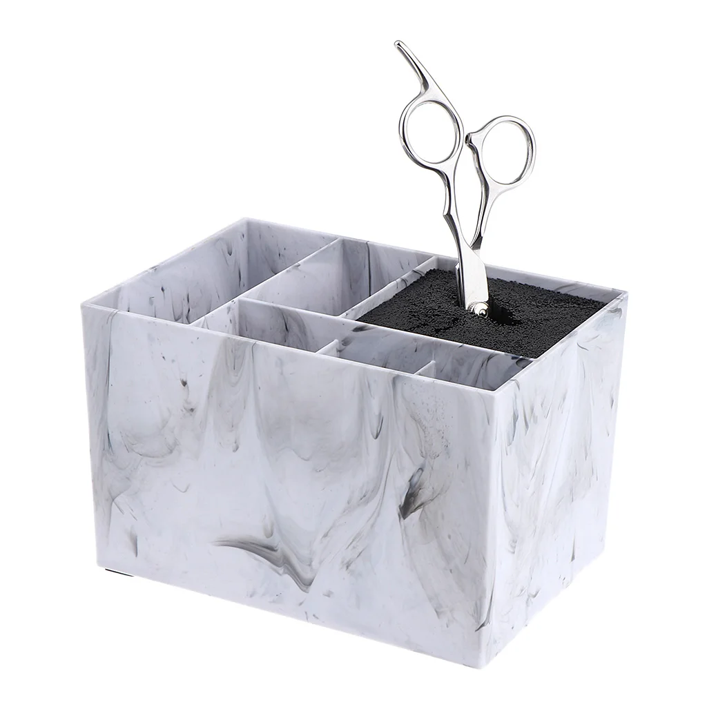6 Compartment Salon Scissors Holder Shears Comb Clips Hair Styling Tools Organizer Holder Case