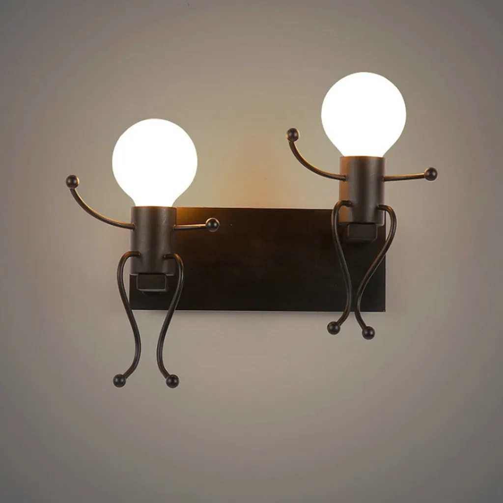 

Double Heads Wall Lights Creative Industrial Robot Wall Lights Sconce Wall Lamp Lamp Light Fixture Ourdoor Indoor Stair Lighting