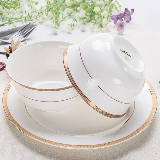 4.5 inch, real fine bone china rice soup bowl, porcelain bowl, golded