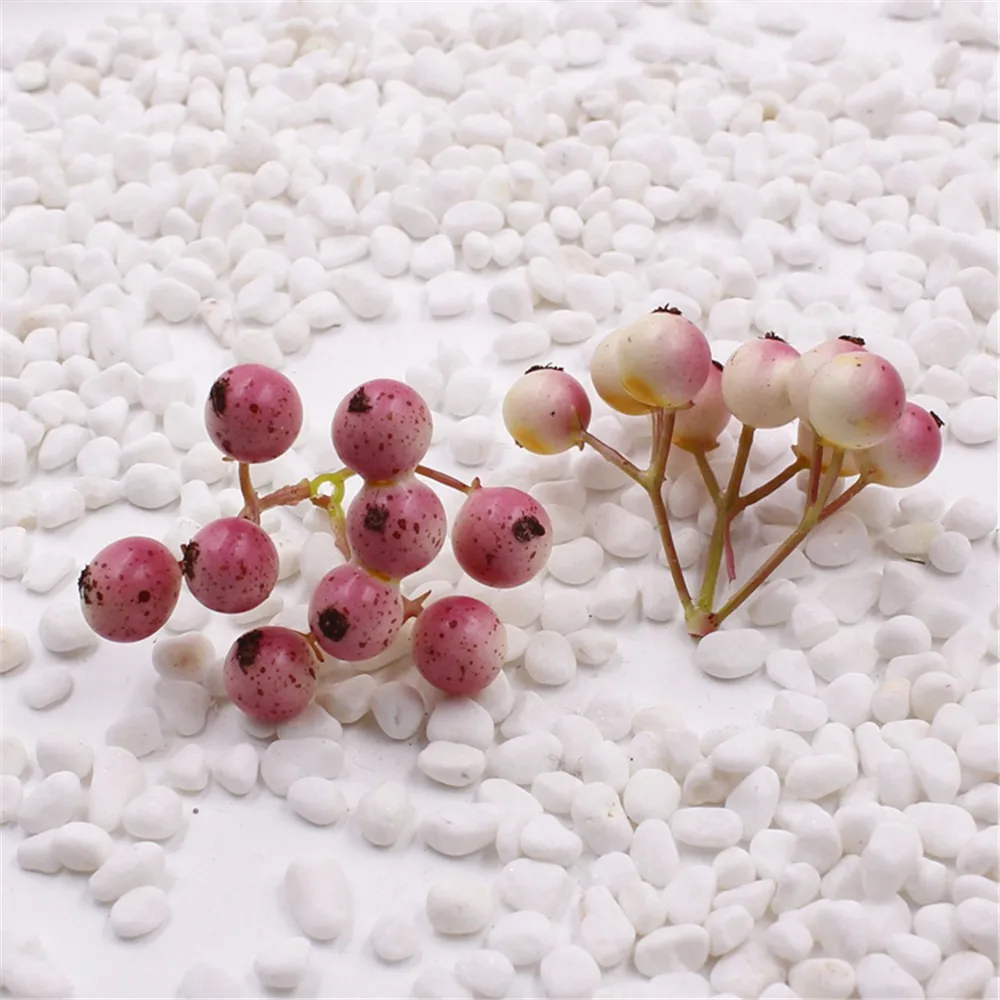 5 шт(1 шт = 9 головок) Вишневый Искусственный ягодный цветок ручной работы для свадебного украшения дома сделай сам Скрапбукинг искусственный цветок - Цвет: Pink