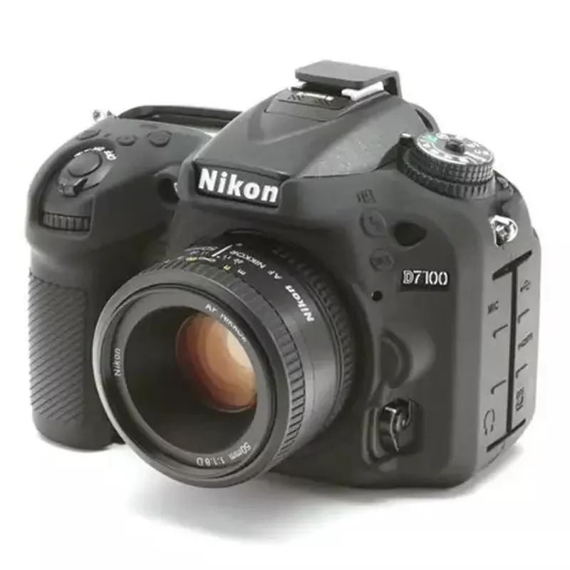 Силиконовые Камера кожного покрова для Nikon D750/D5500/D5600/D7100/D7200/D610/D600/D5100/D5200/D7500/D3400 мягкие резиновые Камера чехол сумка