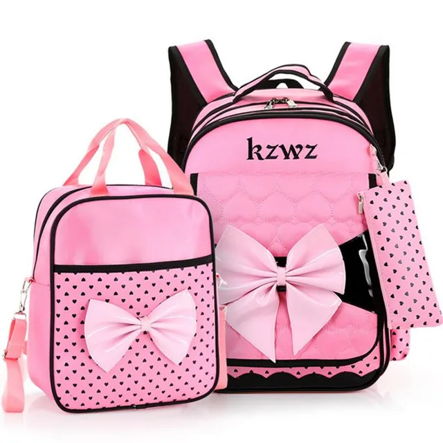 Buy Beautiful Pink Bow Girl School Bag Set High