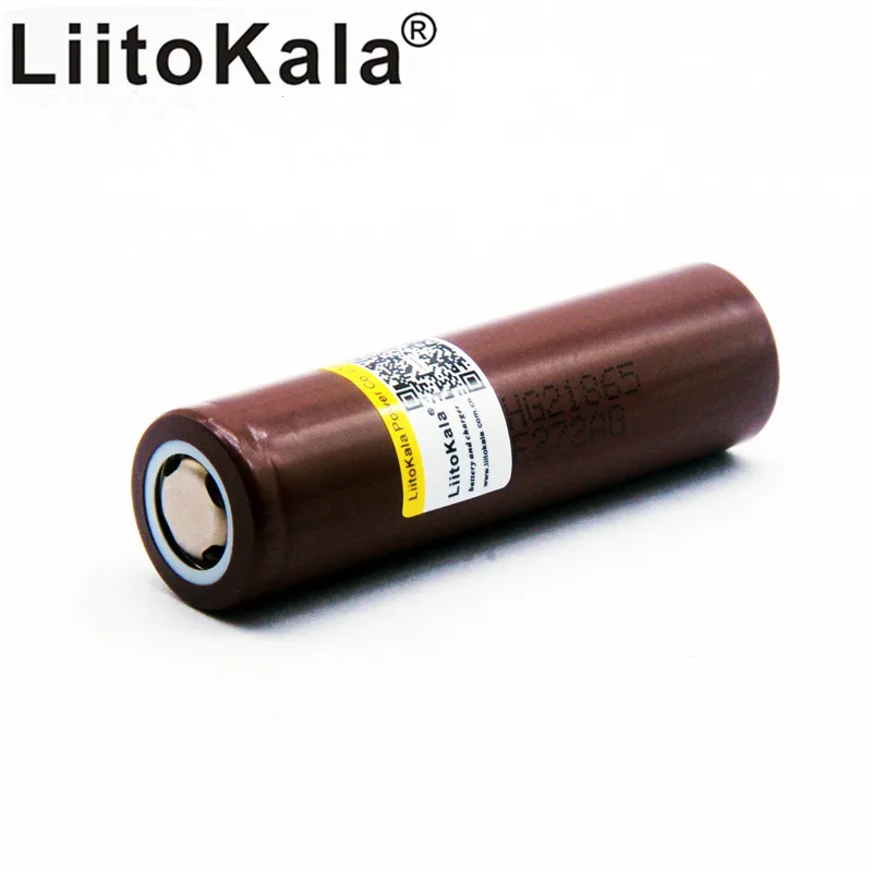 

LiitoKala100% original 30A discharge HG2 18650 lithium battery 3000 mAh rechargeable battery for electronic cigarette