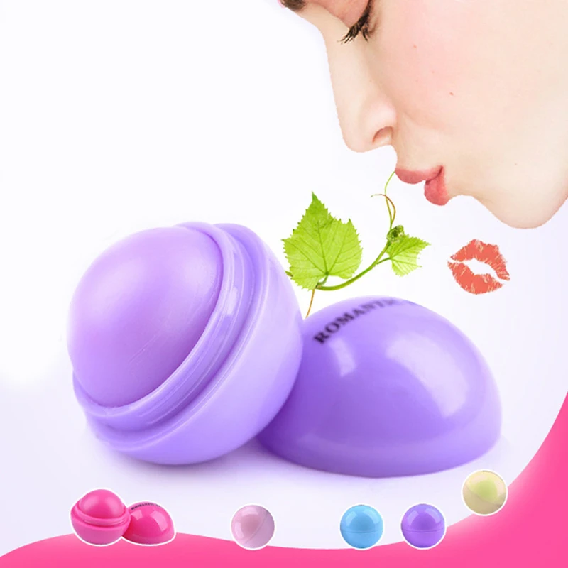 24pcs/lot Wholesale Portable Smooth Sphere Lip Balm 6 Colors
