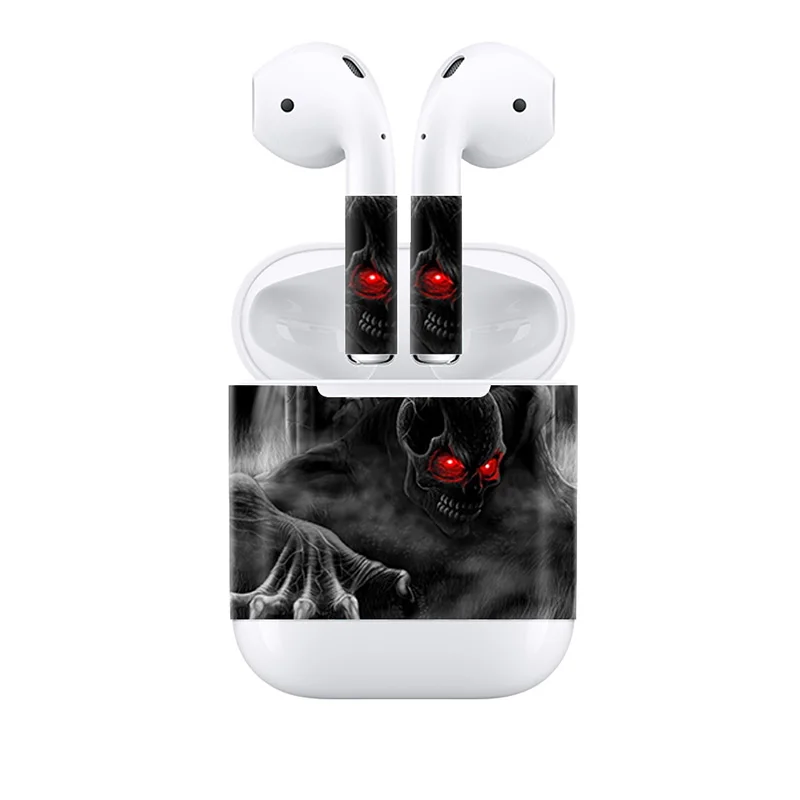 Высокий дизайн Обложка для AirPods кожи стикер с миньонами Пикачу Тоторо узоры наклейки