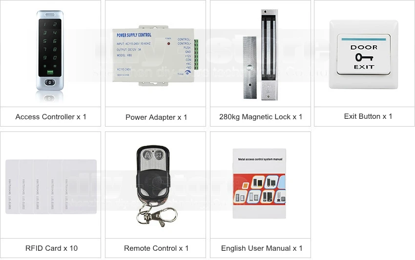 Diysecur магнитный замок Дистанционное управление 125 кГц RFID считыватель пароль дверной Управление доступом безопасности Системы комплект C40