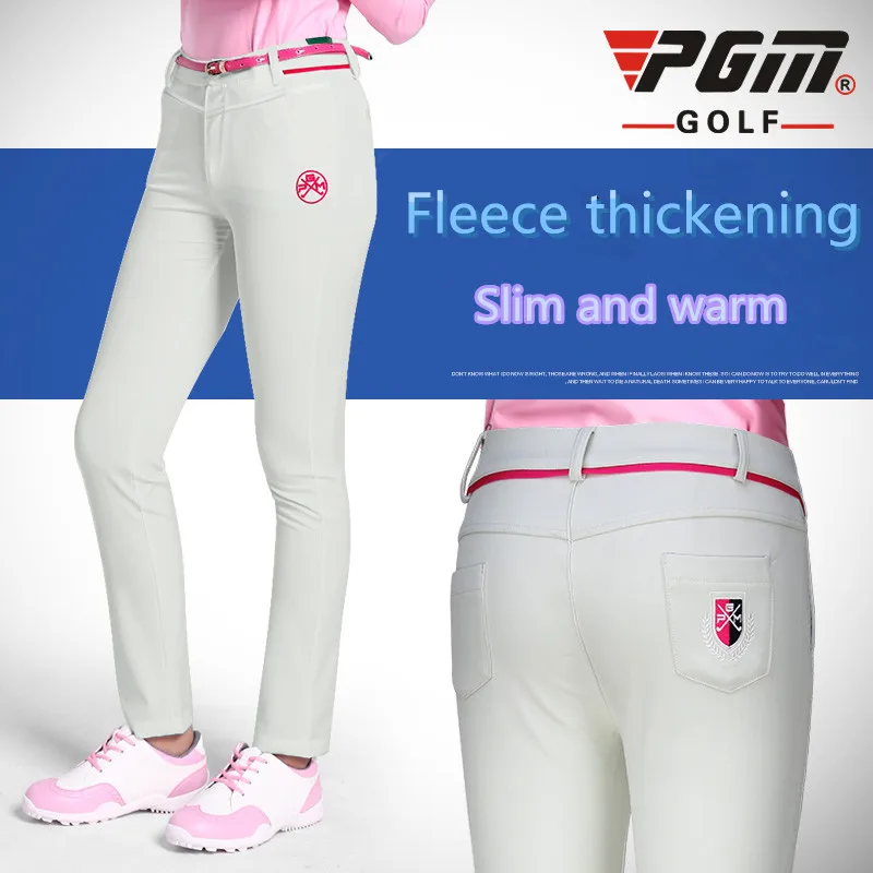 Calças para Golfe Outono e Inverno Quente à Prova Roupas de Golfe Femininas Alta Elasticidade Esportes Bola d’ Água Pgm