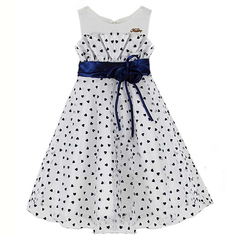 

2015 Girl's Flower Dresses Heart-shaped little Party Pageant Wedding Princess Kids Clothing Size 6-12