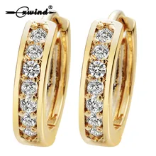 Маленькие серьги-кольца Cxwind, покрытые золотом, прозрачные круглые серьги-кольца с кубическим цирконием для женщин, сексуальные серьги, хирургические ювелирные изделия