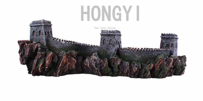 HONGYI, 1 шт., украшение для аквариума, ландшафтный дизайн, Великая стена, скала, китайский стиль, украшение для рукоделия, размеры S, L