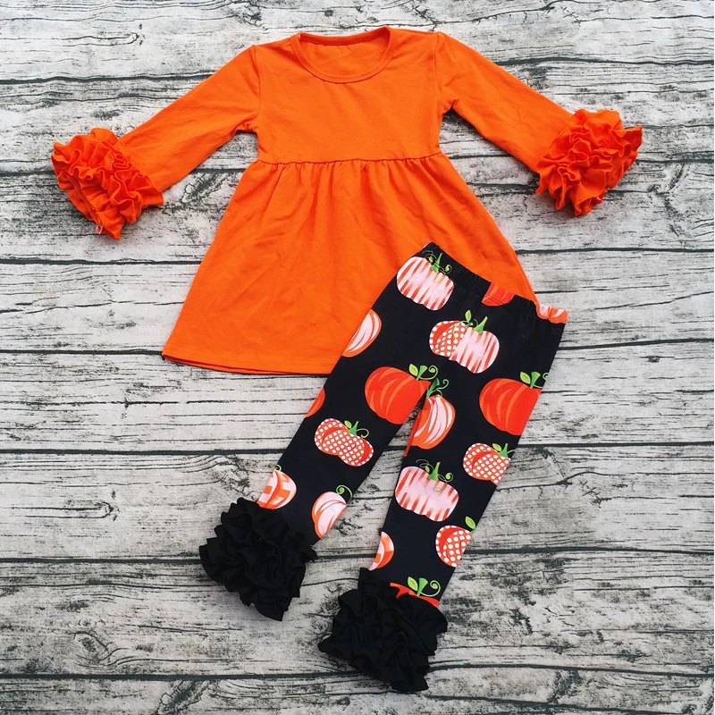 Fall Kids Clothing Sets Baby Halloween Pumpkin Clothes Set Halloween