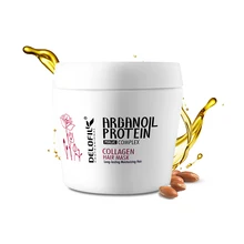 Маска для волос, аргановое масло, кокосовое масло, сухие поврежденные волосы, восстанавливающий питание, эластичный кондиционер, уход за волосами, кератин, 300 мл