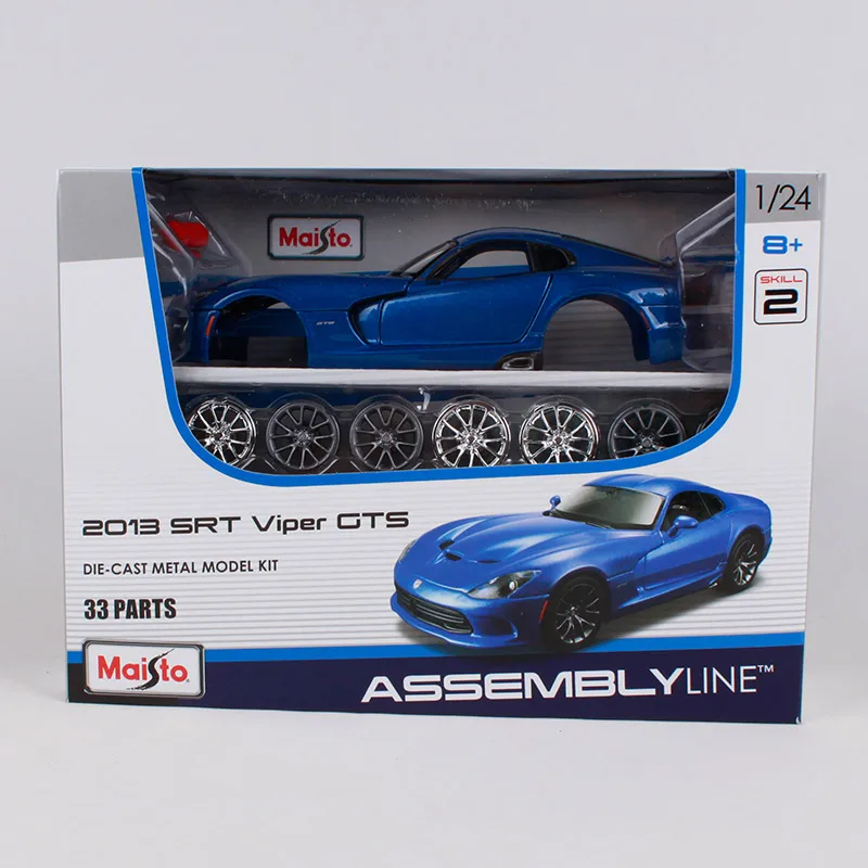 Maisto 1:24 2013 srt viper gts Металлическая Модель литья под давлением для dodge 33 части, собранная модель литья под давлением автомобиля 39271