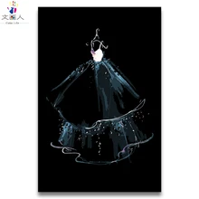 Картина цифр Абстрактная фигура платье художественная картина масляная краска по номерам на холсте Живопись по номерам с комплектами краска для взрослых