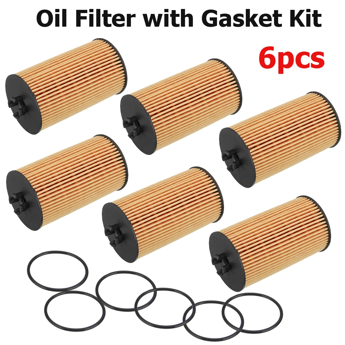 

6X Oil Filter For Vauxhall Agila Corsa Meriva Astra Tigra Combo for Chevrolet Cruze 2009-2013 for Fiat Croma 2005-2011