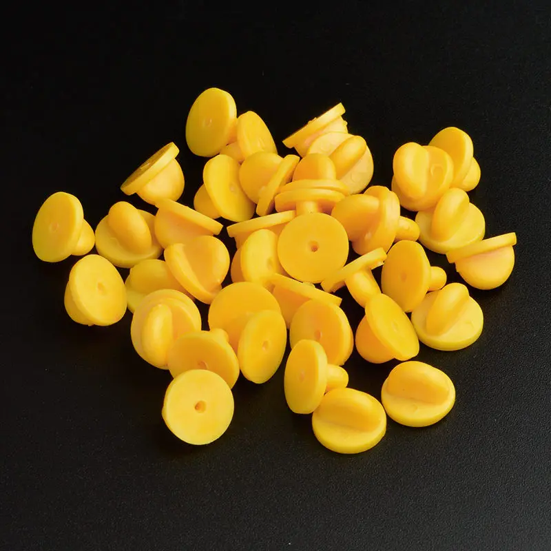 30 шт./компл. 9 цветов резинометаллические значок лоток базы брошь значки аксессуары Claspa для бижутерии, материал для рукоделия - Цвет: yellow